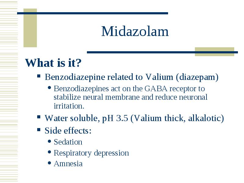 Is Diazepam And Midazolam The Same