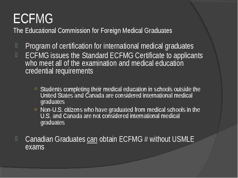 Ecfmg certified physician jobs