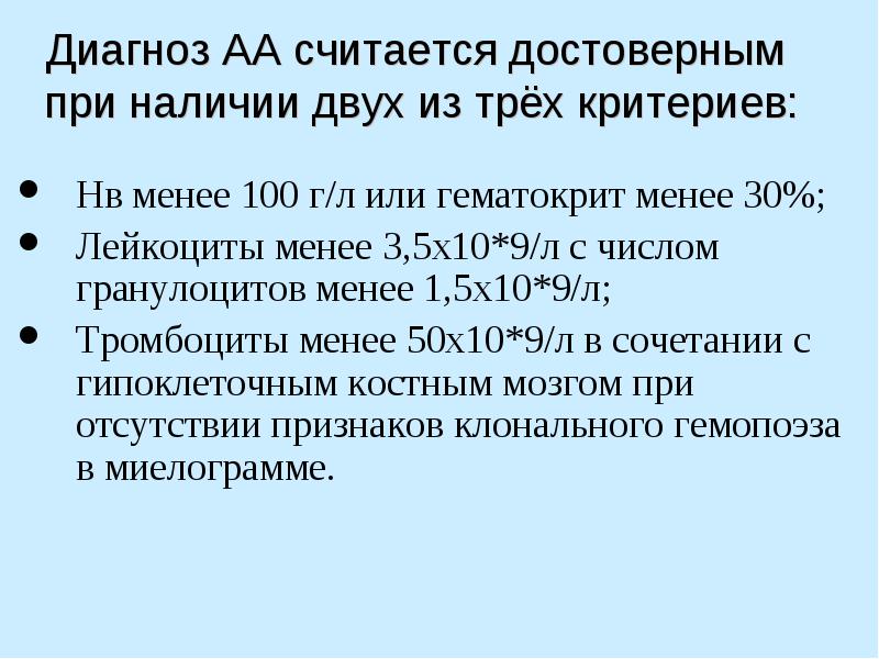 Анемии классификация патогенез лечение