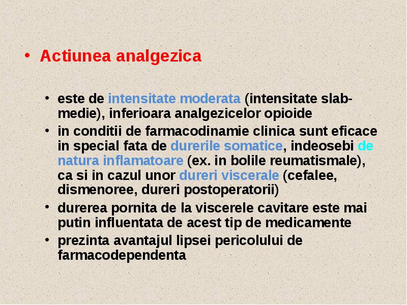 Artralgii analgezice)