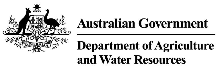 australian government department of agriculture and water resources logo